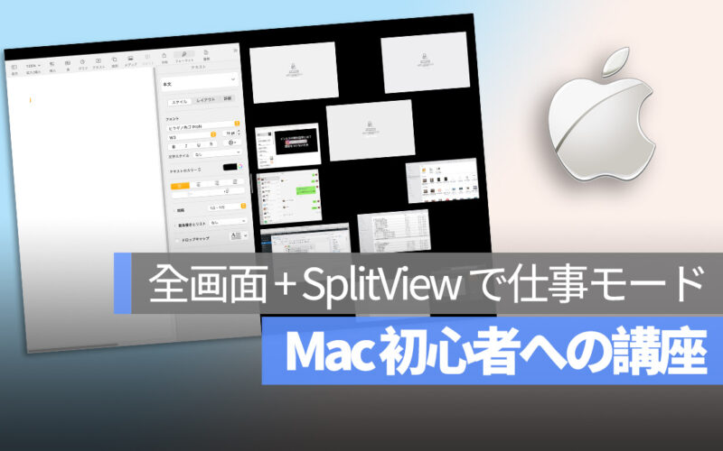 Mac 初心者への講座：全画面 + SplitView で仕事モードに集中！