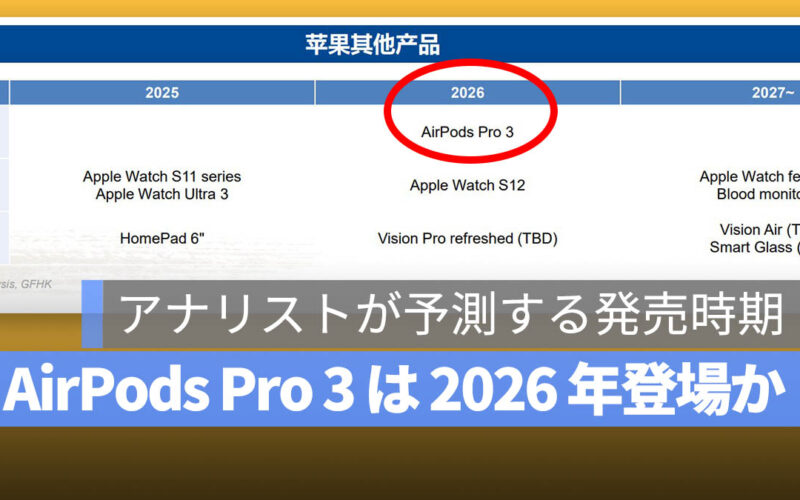 AirPods Pro 3 は 2026 年登場か？アナリストが予測する発売時期